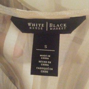 White House Black Market Sheer Striped Asymmetric